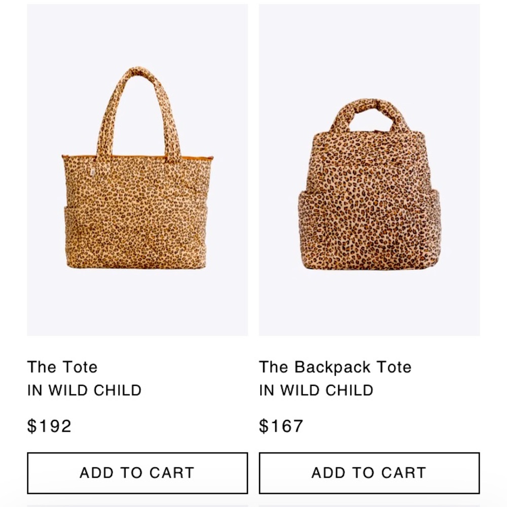 NWT BEIS wild child tote and backpack. Can be used as baby/diaper bag.